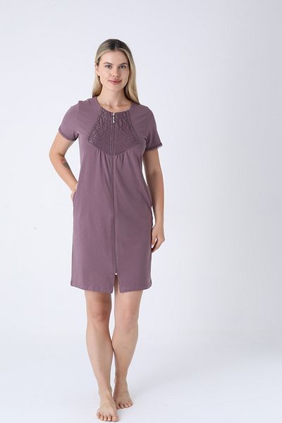 ROMEO LİFE Women's Cotton Lycra Zippered Dress 7467
