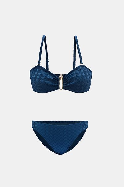 Amarelle Costum de bikini Olympos Petrol Blue fără bretele cu pernă detașabilă