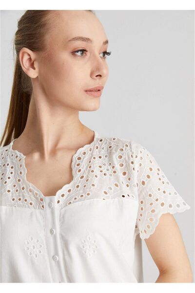 Magic Form 92108 Embroidered Maternity Maternity Nightgown