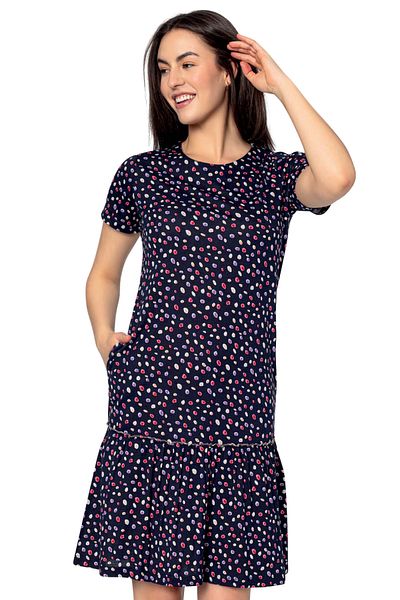 ROMEO LİFE Rochie de vară cu model din țesătură modal din bumbac 7701