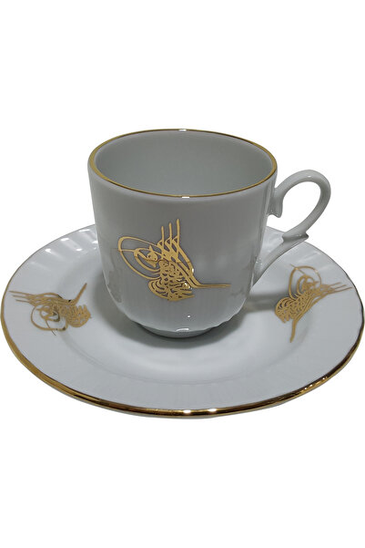 Armada Çini Ar 696 طقم أكواب عثماني مطلي بالذهب مكون من قطعتين43800696