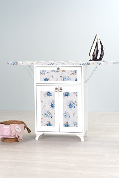 Genel Markalar Rose Katlanır Dolaplı Ütü Masası / Ütü Dolabı – Beyaz Gövde, M...