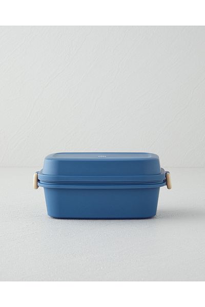 English Home Blue Yummy Food Plastic Lunch Box