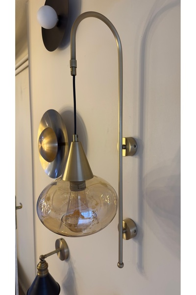 Muga Modern Lux Gold Aplik Bal Camlı Merdiven Boşlukları Koridorlar Iç Mekan Duvar Alanları Yatak Başları