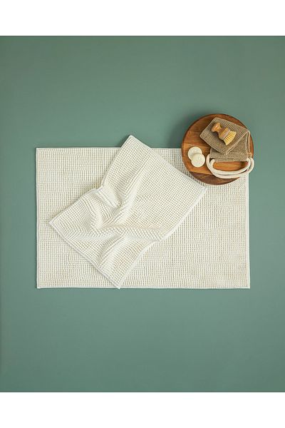 English Home Χαλάκι μπάνιου Paige Polyester Pasta 50x80 cm εκρού