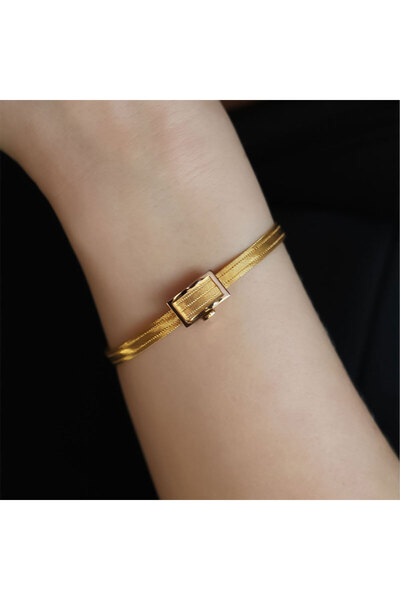 EnginGold 22k Altın 3 Sıra Trabzon Hasır Bileklik
