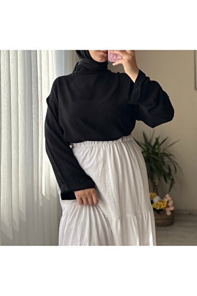 Mina Terzi&Butik Trend Etek Üstü Pamuklu Salaş Kol Body