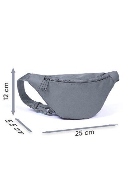 Coral High Gray Anime Motorcycle Patterned Waist Bag - Kids 11516