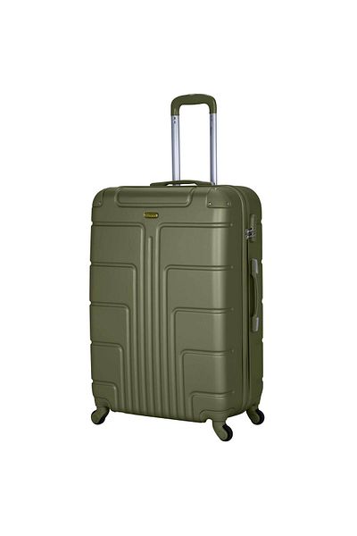 Senator Travel Bag Suitcase A1012 Hard Casing Medium Check-In Luggage Trolley 61cm Olive