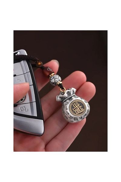 BLA BLA FOAM Keychain Auto, Feng Shui Amulet Money Bag - Attracts Wealth