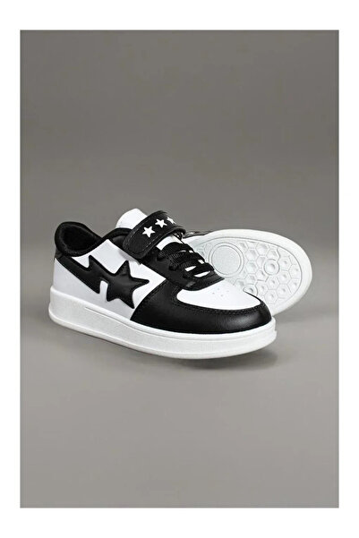 McDark Dětské černo-bílé šněrovací sportovní boty pro každodenní nošení