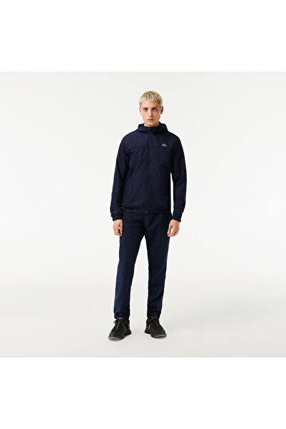 Lacoste Erkek Regular Fit Kapüşonlu Baskılı Lacivert Eşofman Takımı