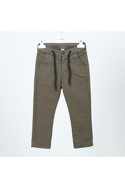 Nanica Kids Bel Lace-Up Woven Trousers Khaki