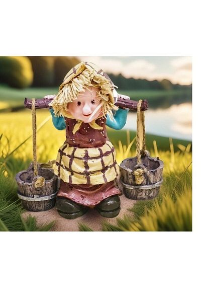 BLA BLA FOAM Grandma With Buckets Figurine 14x20 Cm