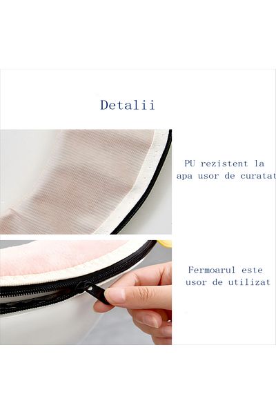 OEM Husă pentru scaun de toaletă, 43,5x37cm, dinozaur mic, gri închis, 0148