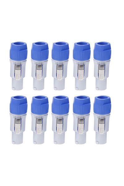 Choice1 Grey 10PCS Powercon Connector Male Plug 3 Pin Speaker Plug 3 Pin Male Power Connector 20A 250V AC Po