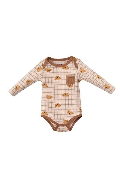 Necix's Love Teddy Bear Long Sleeve Triple Body Set Brown
