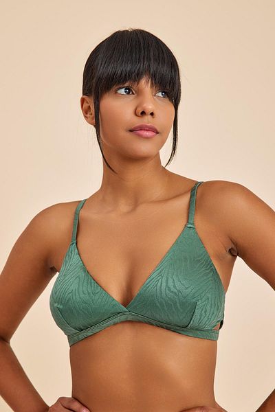 Amarelle Bali Green Triangle Bikini Set with Pads Without Padding