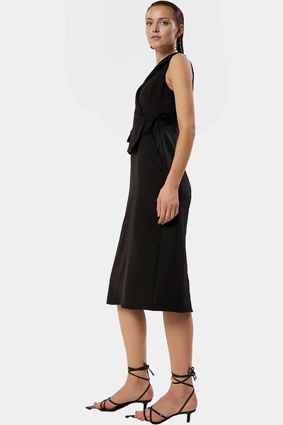 PayBuy Chic A-Line Midi Dress Summer Polyester Elastane Woven Modern Style Carefully Selected