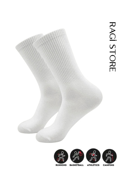 ragi store 6 Πακέτα Λευκές Κάλτσες Τένις