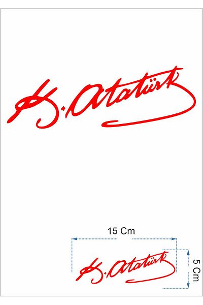 stickerusta Kemal Ataturk Signature Mustafa Kemal Ataturk Sticker 00016 Car Auto Motorcycle Caravan Sticker