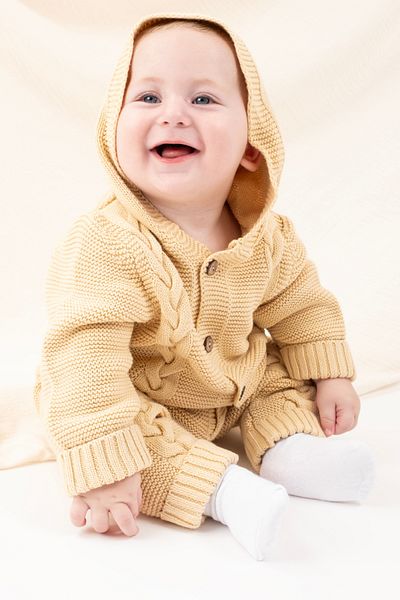 Vauva Girls Boys Baby Rompers Seasonal Long Sleeve Knitwear Knitted Jumpsuit