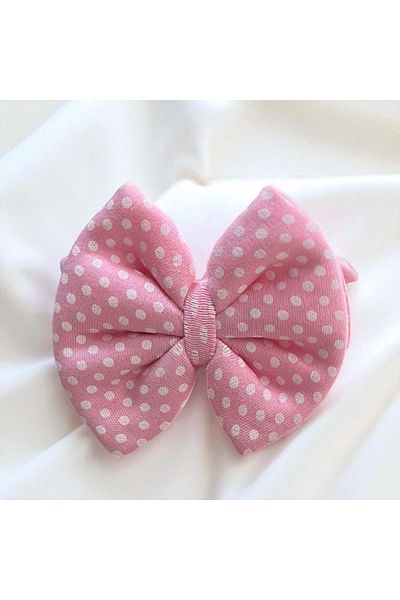 Balgüneş Tekstil Cap&More Hair Band Pointed Bow Tie Pink