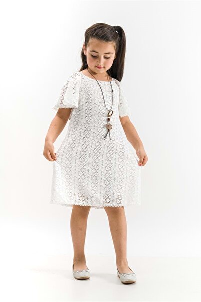 WECAN EXCLUSİVE Daisy Dress with Volan Sleeves White