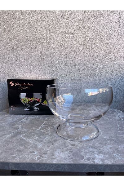 Paşabahçe Crystallin Betty Footed Salad Bowl 148mm (Hand Made) Orjin. It's Boxed