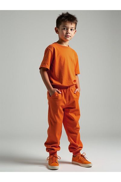 minojoy Levi Cotton Kids Tshirt Sweatpants Set of 2