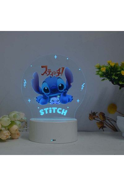 ILUMISHOP LED night light, Stitch, 16 colors, ambient light, USB or 3AA power supply