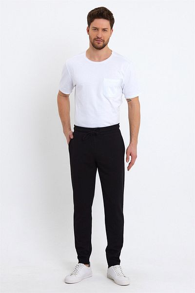 VENA Jack Slim Fit Βαμβακερό Φούτερ - ΜΑΥΡΟ