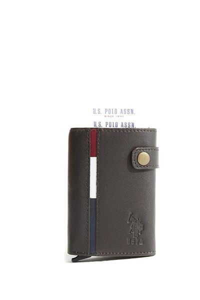 U.S. Polo Assn. Καφέ Unisex Θήκη για κάρτες Plcuz2151