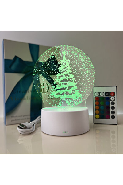 ILUMISHOP Lampa De Veghe 3D LED, 16 Culori, Bradut