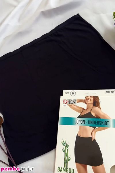 Jenny Daphne Căptușeală pentru fustă mini pentru femei din bambus, căptușeală scurtă pentru genunchi pentru fustă, căptușeală pentru tricotaje scurtă din bambus