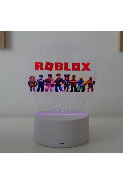 ILUMISHOP LED Night Light, Roblox, 7 Colors, USB Power or 3 AA Batteries
