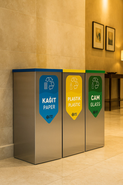 Efesteel Üçlü sıfır atık ayrıştırma kovası