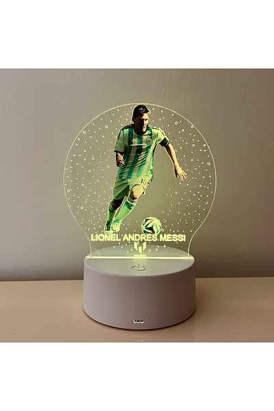 OEM Lampa De Veghe LED, Lionel Messi, 16 Culori, cu telecomanda, Lumina Ambientala