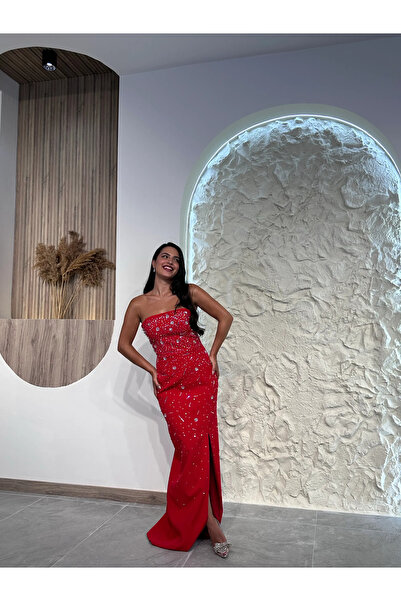 Kyra Studios 1045 Taşlı Abiye Elbise