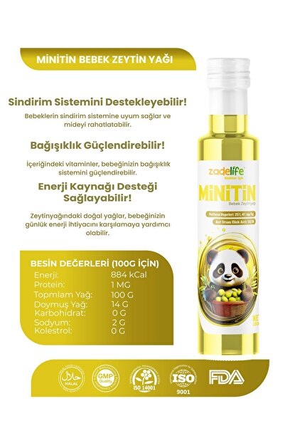 zadelife Minitin Bebek Zeytinyağı 250 ml