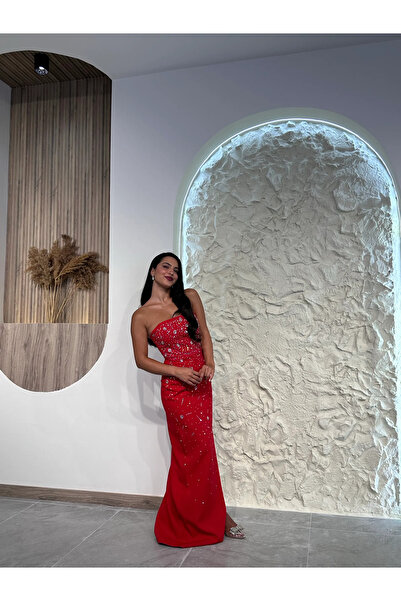 Kyra Studios 1045 Taşlı Abiye Elbise