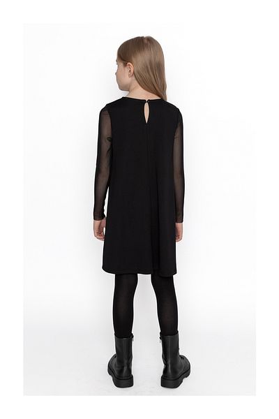 SheShe Rochie de petrecere cu ciucuri negre