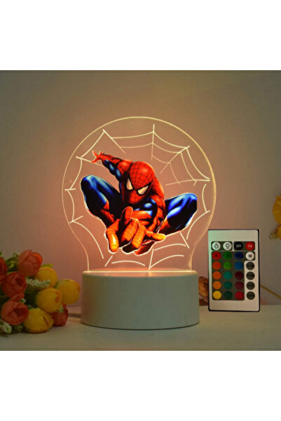 ILUMISHOP Lampa De Veghe LED, Spiderman, 16 Culori, cu telecomanda