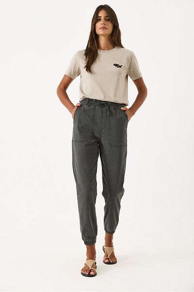 VENA Flora Elastic Waist Denim Trousers(Tencel)(Tm) - Anthracite
