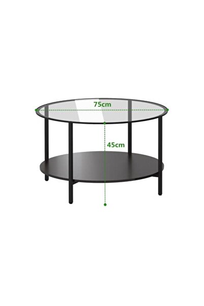 Luxury Home Black/Grey Coffee Table - EI-101