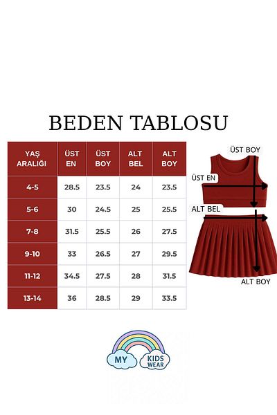 My Kids Wear Girl's Short Skirt Swimsuit Set 4 -14 Years 118100