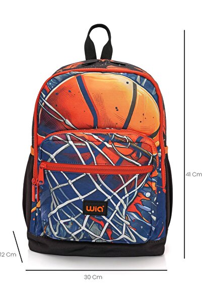 Wia Boy's Basketball Theme 3-Piece School Bag Set Sw-030