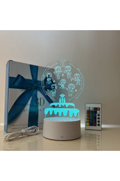 OEM 3D LED Night Light, 16 colors, BTS MINI