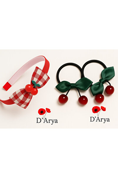 Darya مجموعة إكسسوارات مشبك شعر مطاطي على شكل تاج من الساتان الأخضر DD425 بال...
