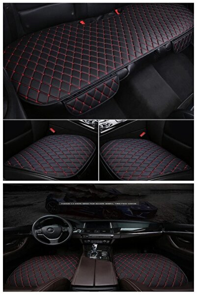 TUSBA MARKET Car Automobile Seat Protector Triple Cushion Set with Pocket / L...